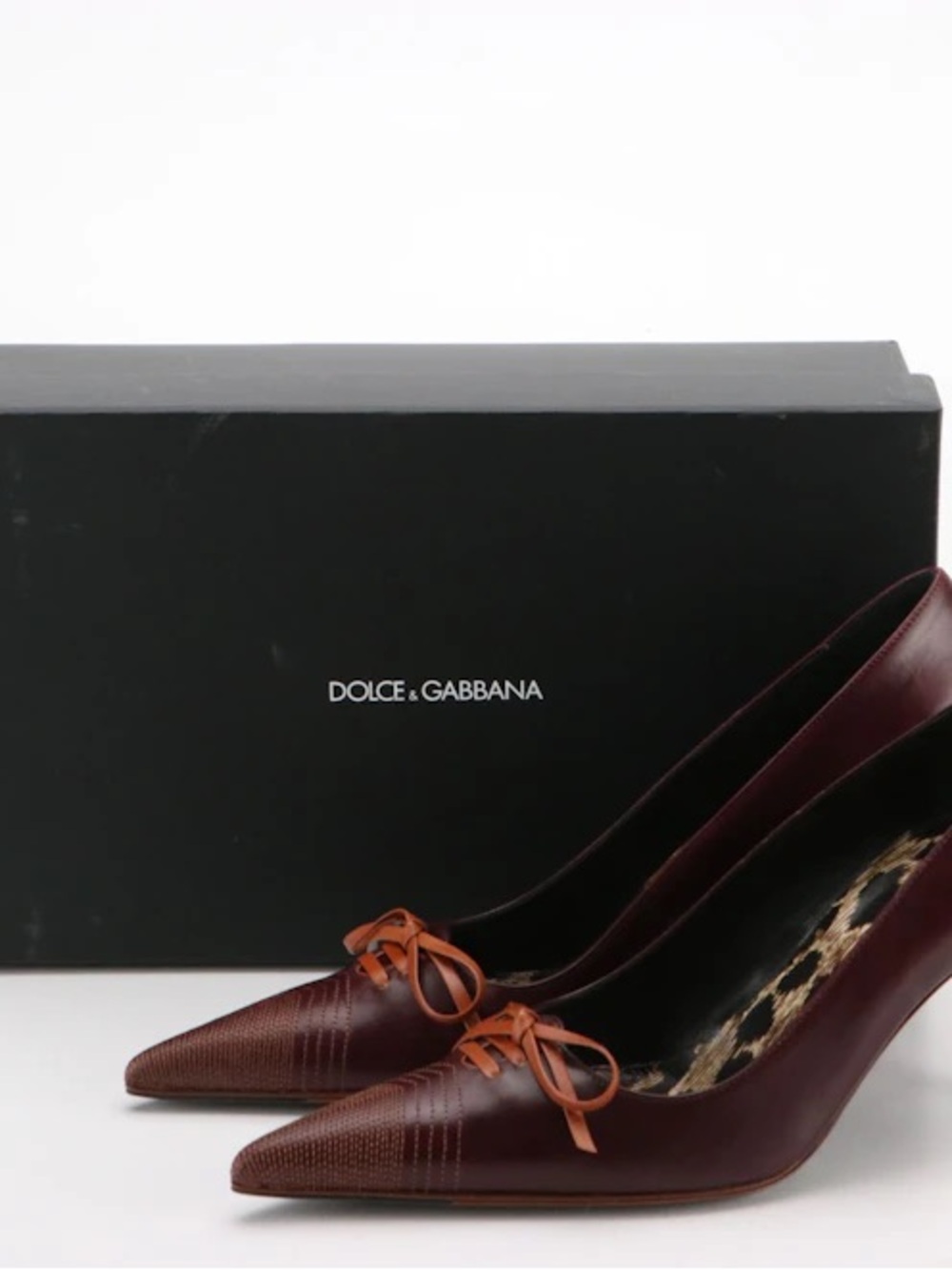 Dolce & Gabbana Vitello 2544 Granata/Ruggine Pumps